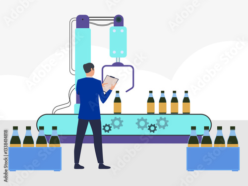 Bottleneck Concept Illustration Stylish and Beautiful