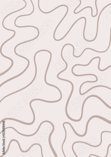 Abstract background with a wavy line hand drawn design 