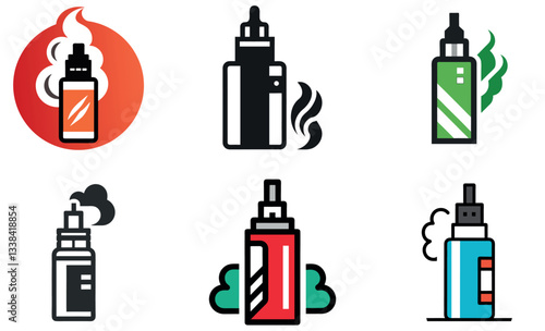 Vector Illustration of Different E-Cigarette Styles