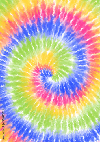 Abstract pastel rainbow coloured tie dye painted background
