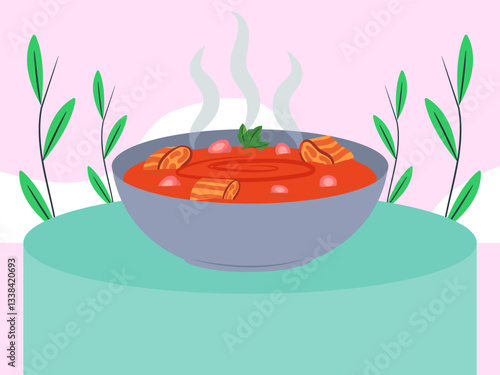 Goulash Concept Illustration Stylish and Beautiful