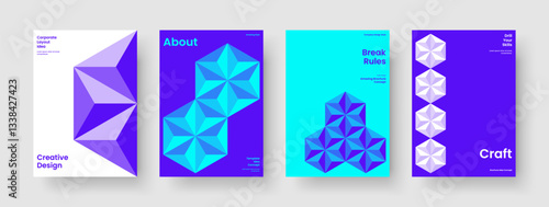 Geometric Business Presentation Template. Abstract Flyer Layout. Modern Banner Design. Book Cover. Poster. Brochure. Report. Background. Portfolio. Handbill. Catalog. Journal. Newsletter