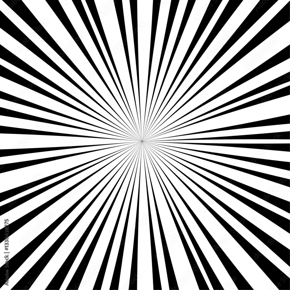 Fototapeta premium Black radial lines for comic book background,manga speed frame