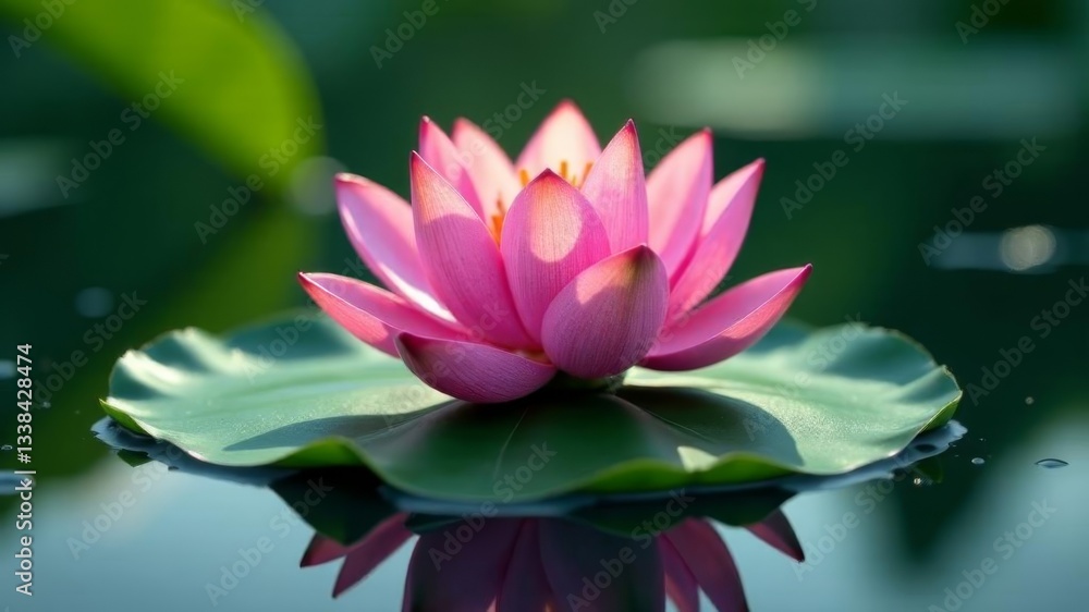 lotus in a water on the lake lotus in a water on the lake