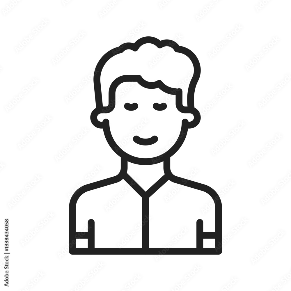Man icon vector image. Suitable for mobile apps, web apps and print media. Man icon vector image. Suitable for mobile apps, web apps and print media.