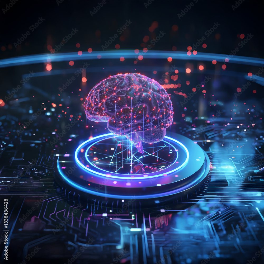 Obraz premium Artificial Intelligence and Data Science Visualization
