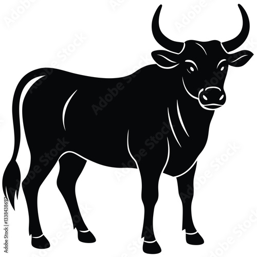 Bull Vector Shilhoette Single icon