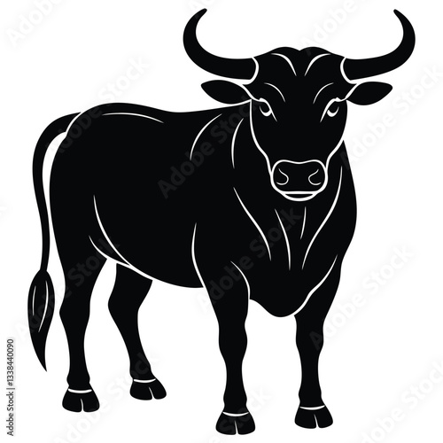 Bull Vector Shilhoette Single icon