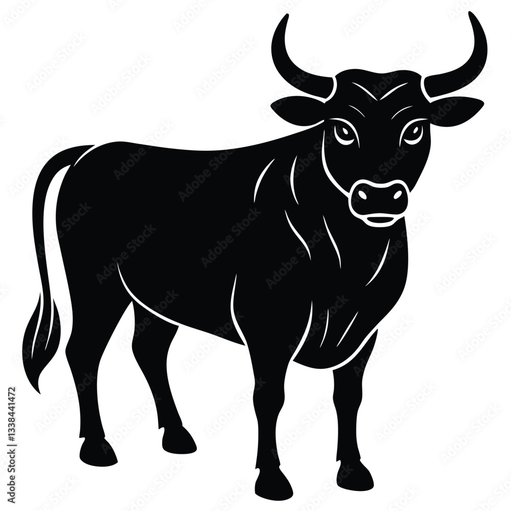Bull Vector Shilhoette Single icon Bull Vector Shilhoette Single icon