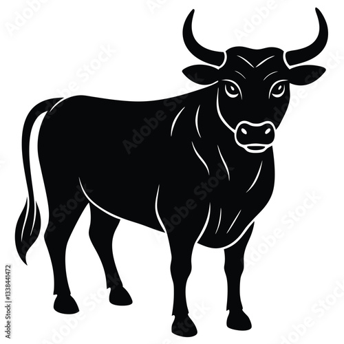 Bull Vector Shilhoette Single icon