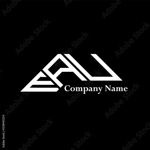 EAU logo design, EAU simple and modern logo. EAU luxurious alphabet design