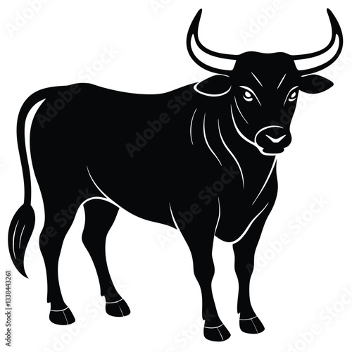 Bull Vector Shilhoette Single icon