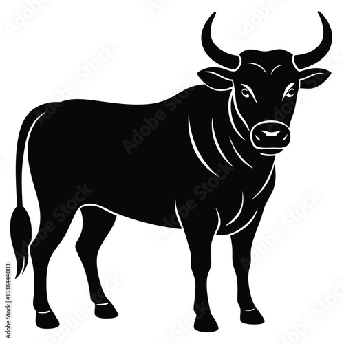 Bull Vector Shilhoette Single icon