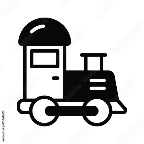 Check out this amazingly designed glyph icon of train ride