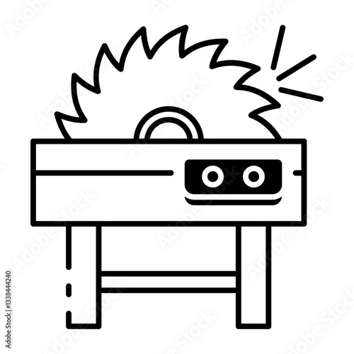 This Table saw icon is suitable for May Day, Labour Day, etc