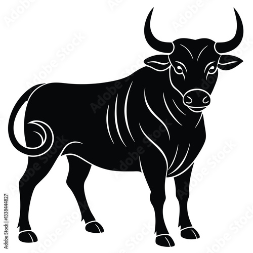 Bull Vector Shilhoette Single icon