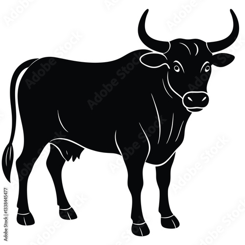 Bull Vector Shilhoette Single icon