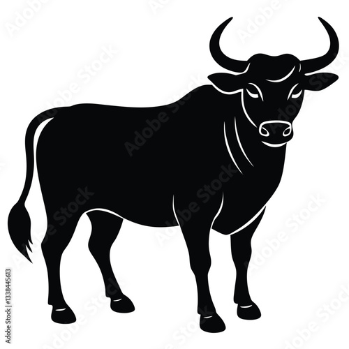 Bull Vector Shilhoette Single icon