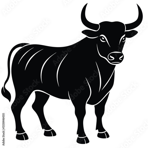 Bull Vector Shilhoette Single icon