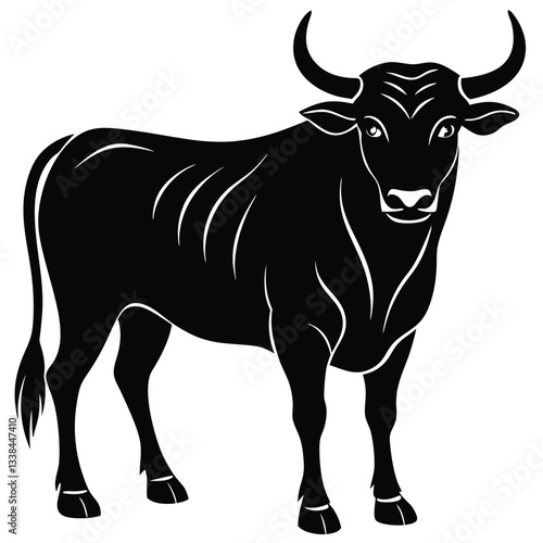 Bull Vector Shilhoette Single icon