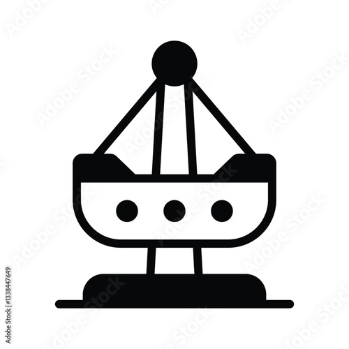 Get a sight of our trendy glyph icon of boat ride