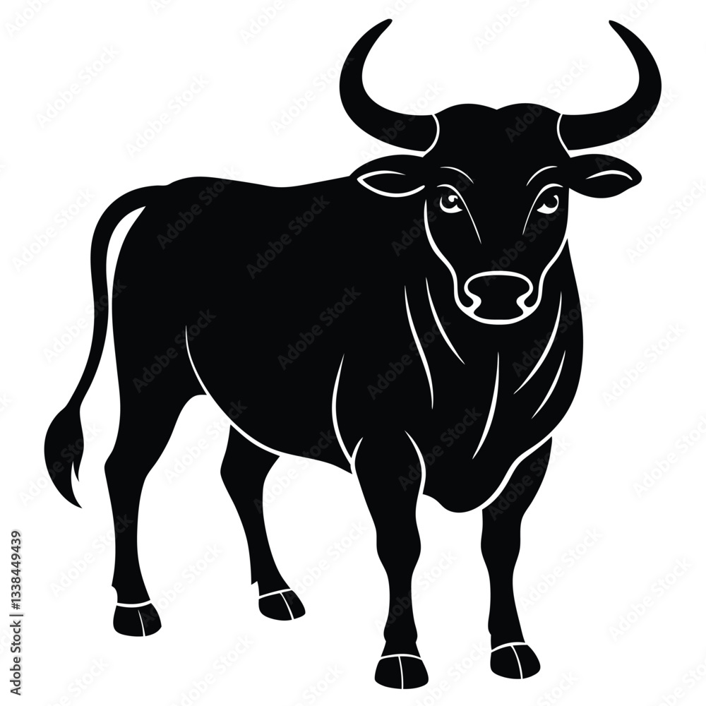 Bull Vector Shilhoette Single icon Bull Vector Shilhoette Single icon