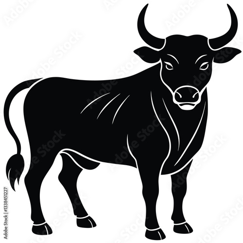Bull Vector Shilhoette Single icon