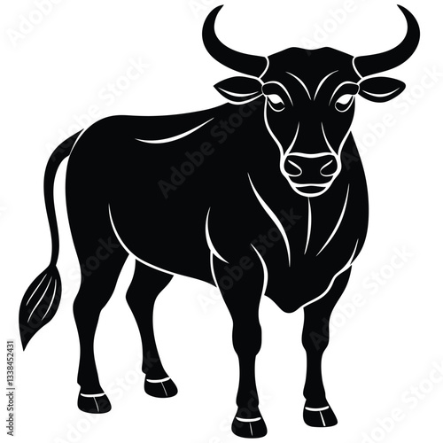 Bull Vector Shilhoette Single icon