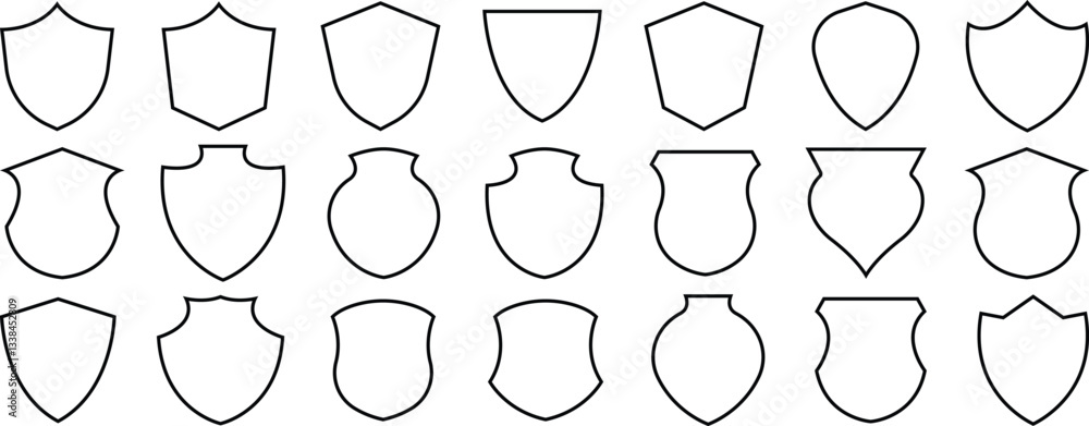 Shield icon set. Protect shield security icons Shield icon set. Protect shield security icons