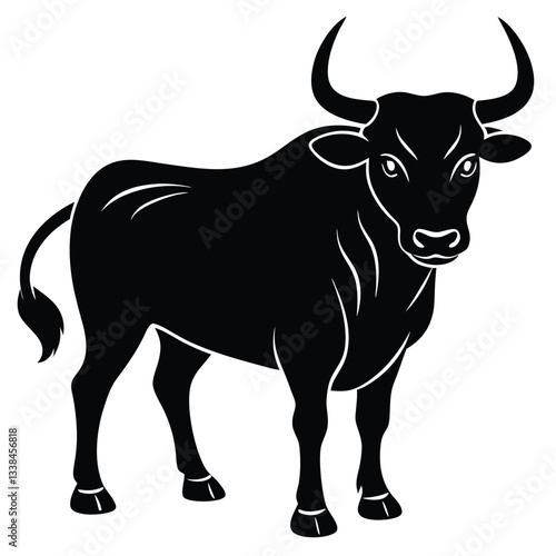 Bull Vector Shilhoette Single icon