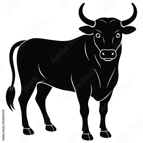 Bull Vector Shilhoette Single icon