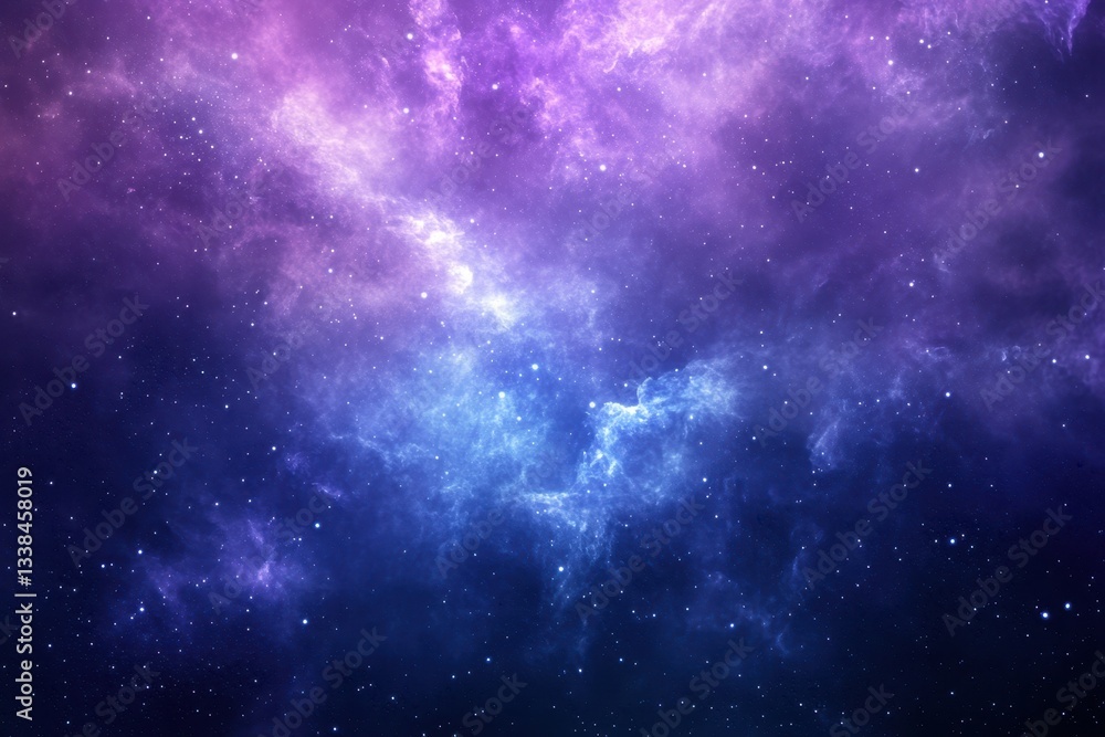 Colorful cosmic nebula with stars glowing in a vast expanse of space at night Colorful cosmic nebula with stars glowing in a vast expanse of space at night