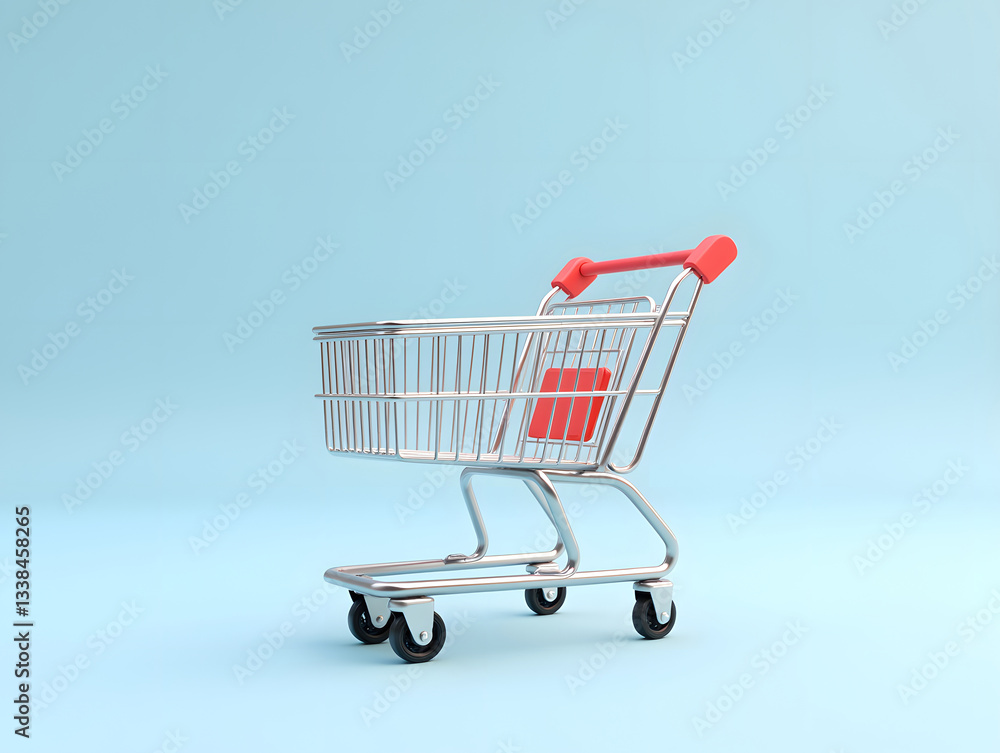 3d shopping cart promotion scene 618 Double eleven double twelve illustration 3d shopping cart promotion scene 618 Double eleven double twelve illustration