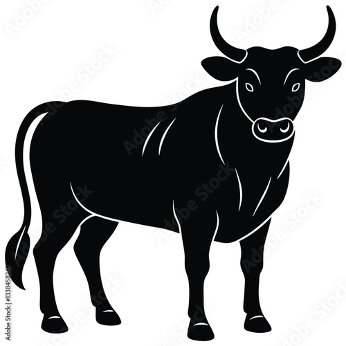 Bull Vector Shilhoette Single icon