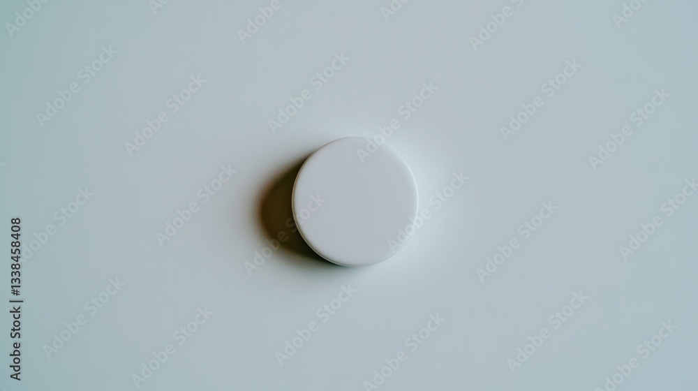 Minimalistic composition showcasing smooth circular shape agains Minimalistic composition showcasing smooth circular shape agains