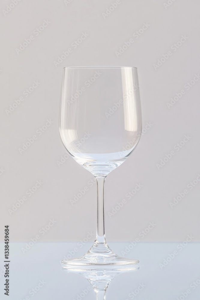 Elegant glass stands alone, showcasing its smooth curves and cry Elegant glass stands alone, showcasing its smooth curves and cry
