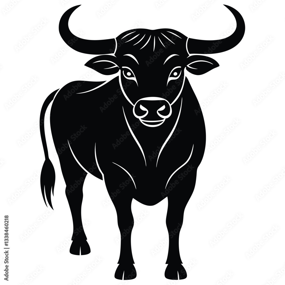 Bull Vector Shilhoette Single icon Bull Vector Shilhoette Single icon