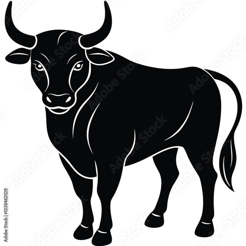 Bull Vector Shilhoette Single icon