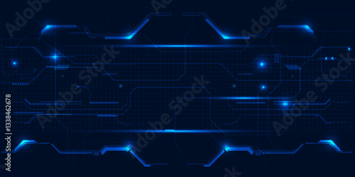 Abstract technology background. Futuristic digital space technology concept.	
