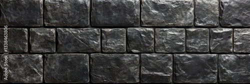 Abstract Stone Wall Texture with Dark Grey Blocks