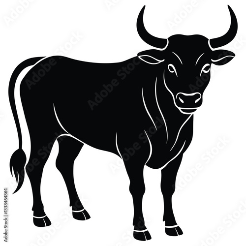 Bull Vector Shilhoette Single icon