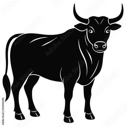 Bull Vector Shilhoette Single icon