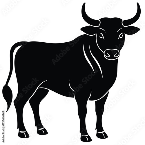 Bull Vector Shilhoette Single icon