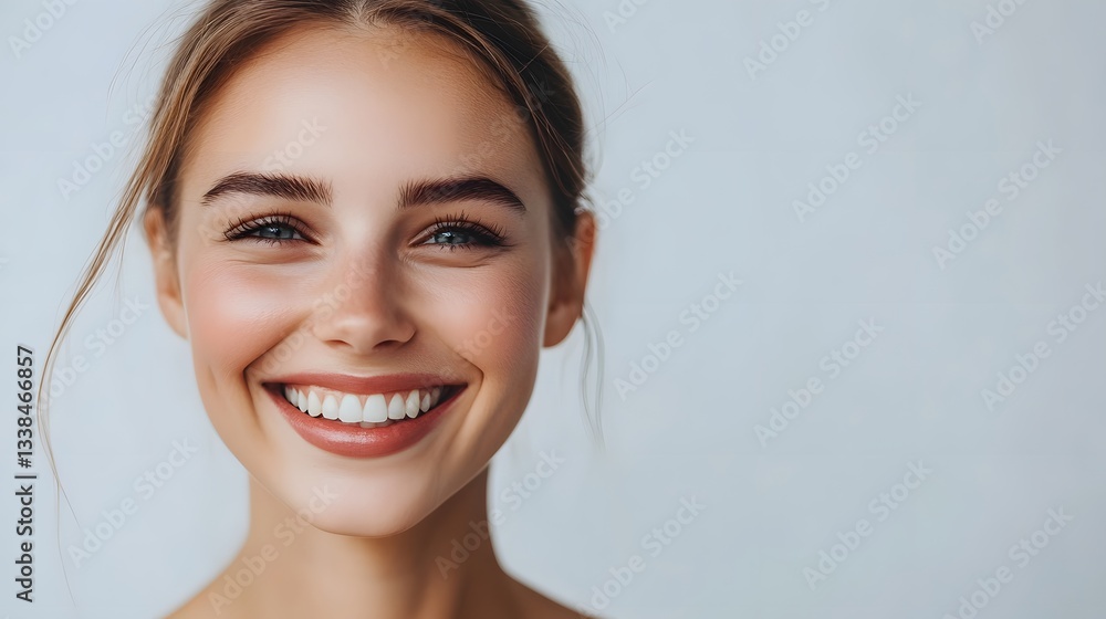 Beautiful smiling woman showing perfect white teeth Beautiful smiling woman showing perfect white teeth