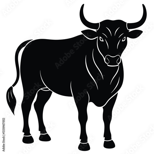 Bull Vector Shilhoette Single icon