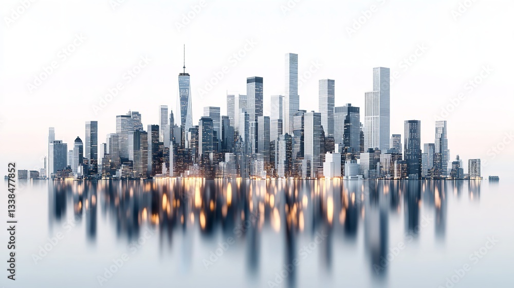 The New York City Skyline Featuring Hudson Yards and Manhattan The New York City Skyline Featuring Hudson Yards and Manhattan