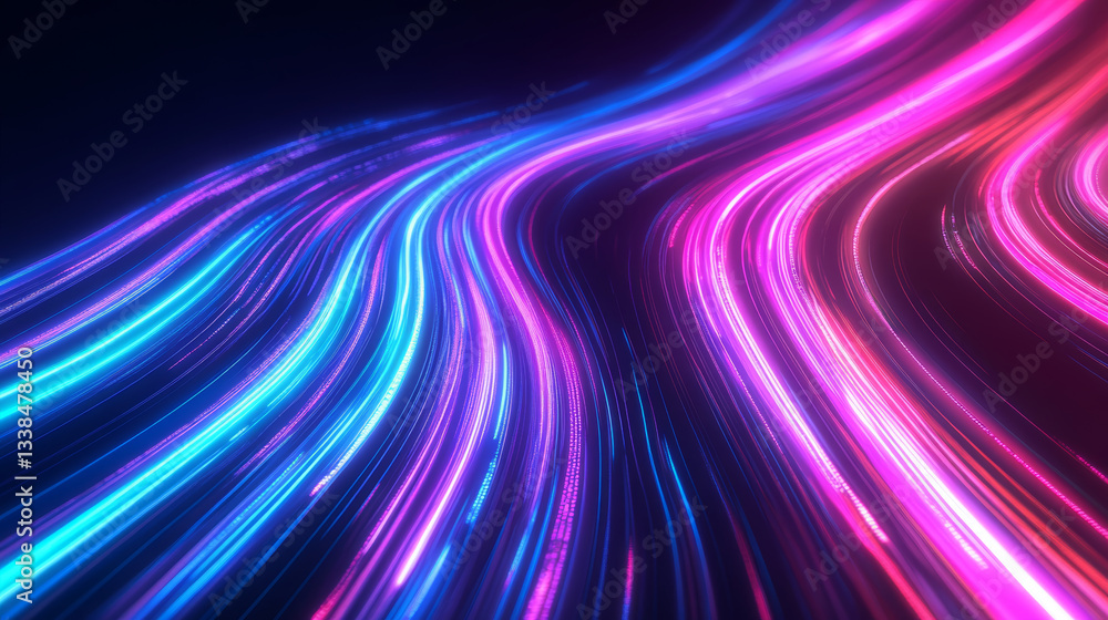 A stunning abstract image showcasing vibrant neon light trails flowing with a futuristic, dynamic energy. A stunning abstract image showcasing vibrant neon light trails flowing with a futuristic, dynamic energy.