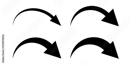 Arrows set vector isolated ...