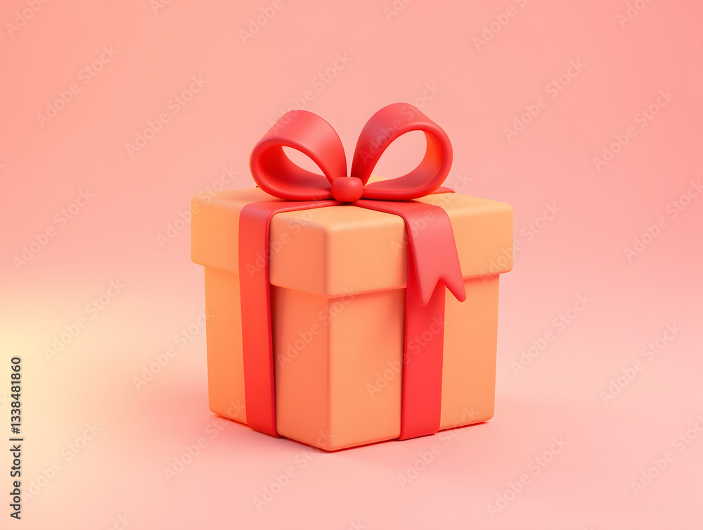 Obraz premium 3D rendering of glowing holiday gift box, Double Eleven e-commerce shopping street gift concept illustration