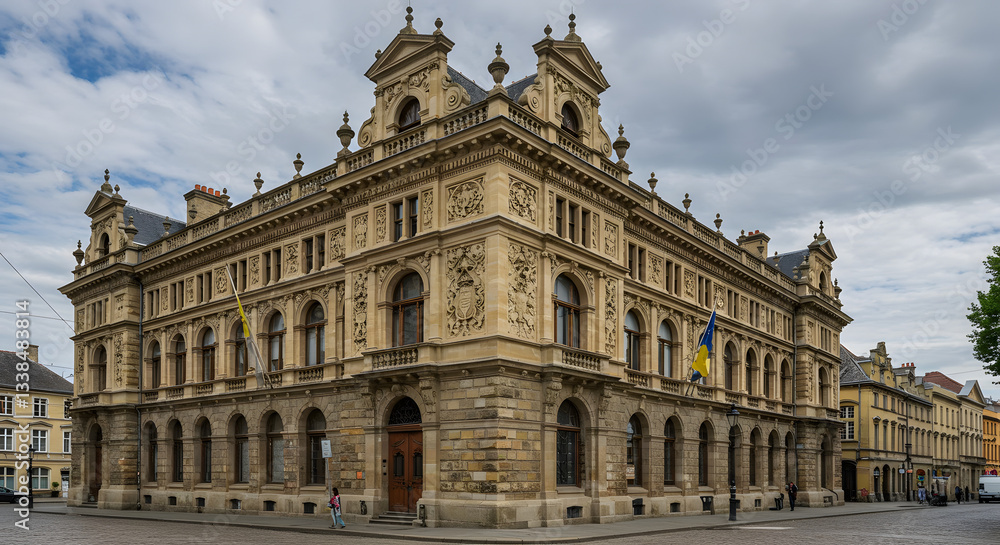 A historic building with intricate carvings and classical architectural details. A historic building with intricate carvings and classical architectural details.